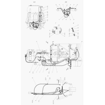 ГИДРОСИСТЕМА РАМЫ ПОДМОТОРНОЙ 730.15.01.00.000