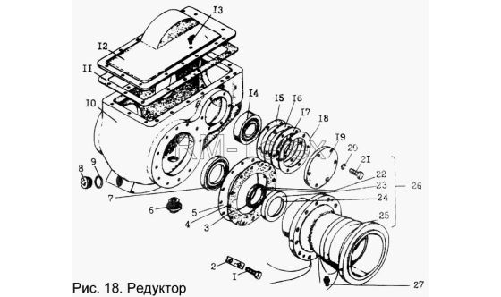 Запчасти для ДЗ-143. Редуктор